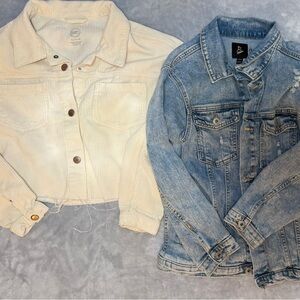 Wonder Nation Cream and Blue Kids Jean Jackets